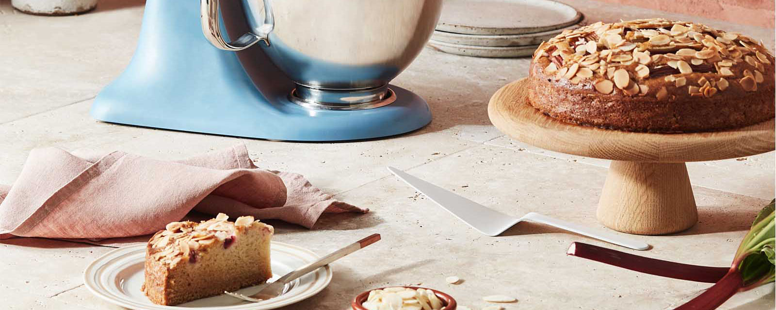 A Vegan Rhubarb & Almond Tea Cake Recipe