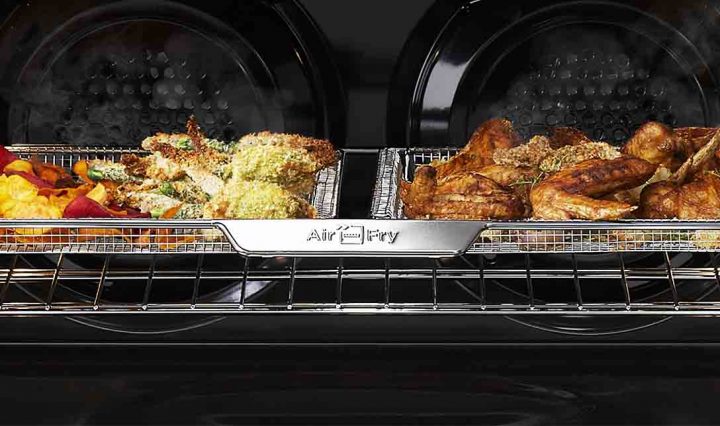 Air-Fryer Chicken & Chips being cooked in Westinghouse Oven