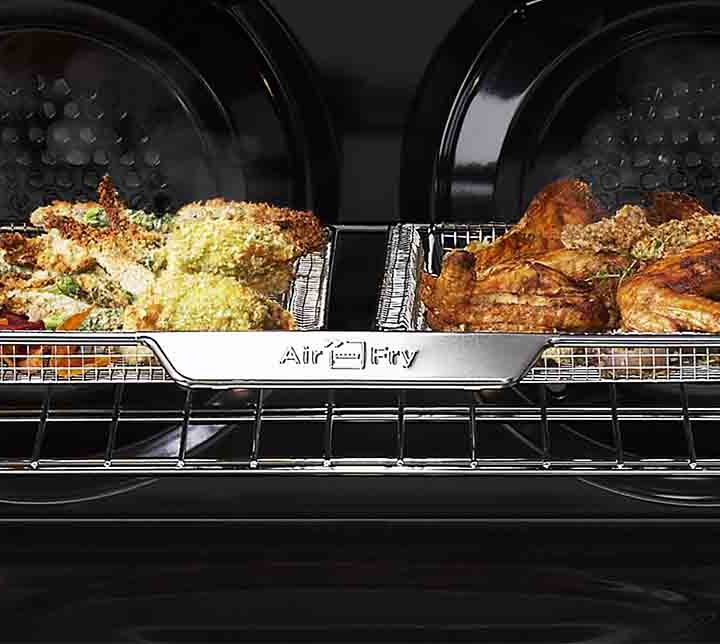 Air-Fryer Chicken & Chips being cooked in Westinghouse Oven