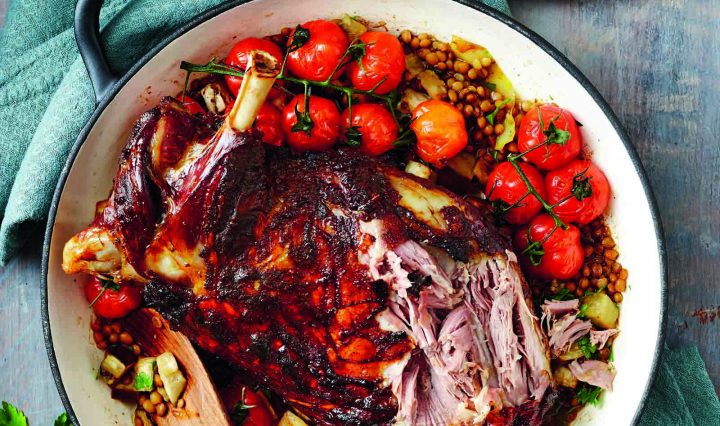 Balsamic Lamb with Tomato and Lentils Recipe