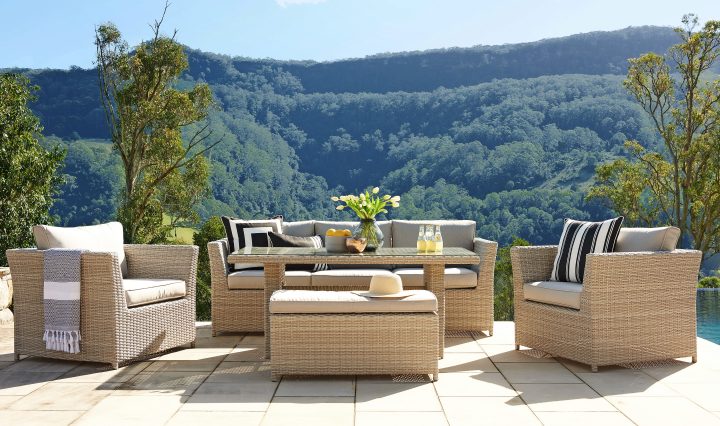 Belbora Wicker Outdoor Lounge Dining Setting