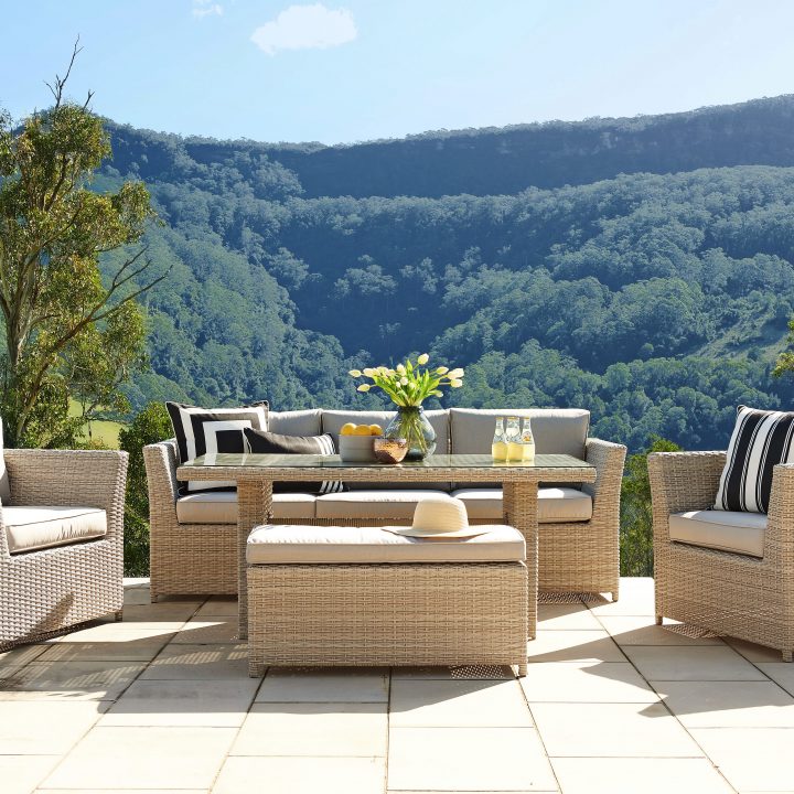 Belbora Wicker Outdoor Lounge Dining Setting