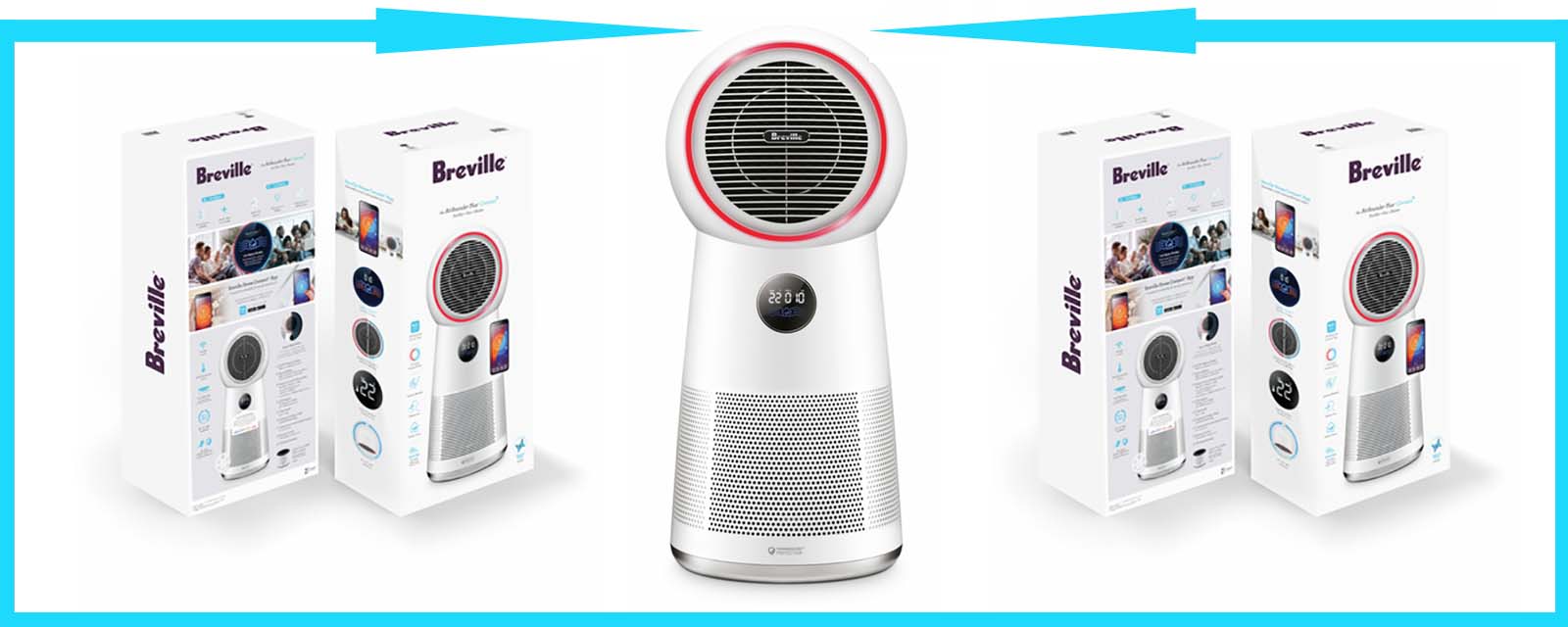 The Breville Air Rounder Plus Connect and boxes.