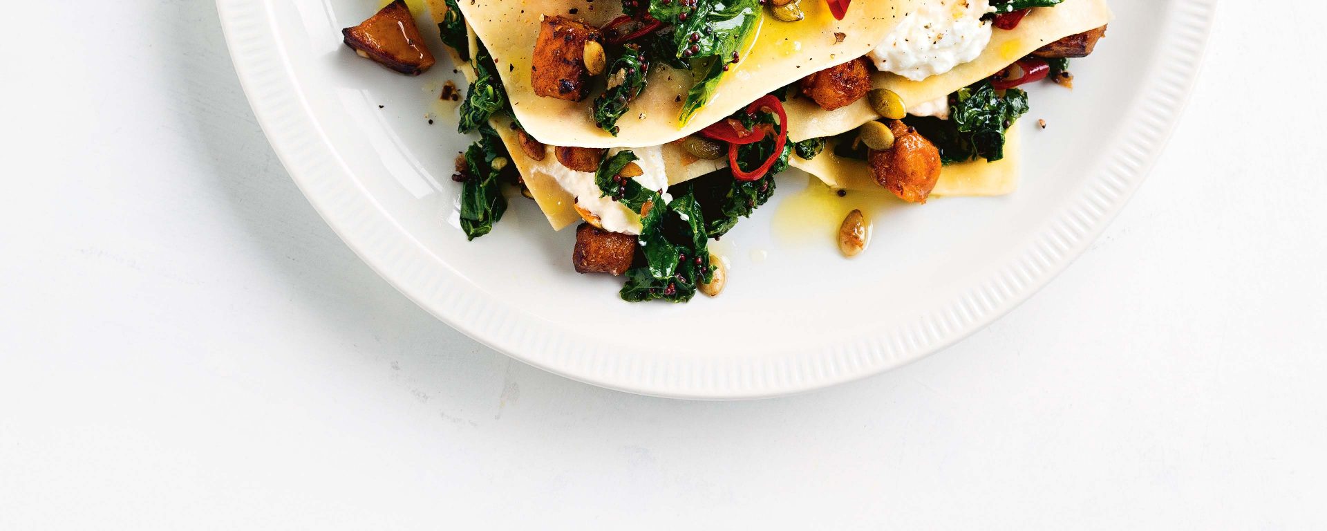 Chilli-Spiked Open Ravioli Recipe