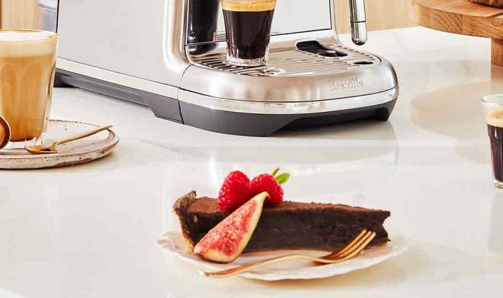 Chocolate Espresso Tart and serves of coffee.