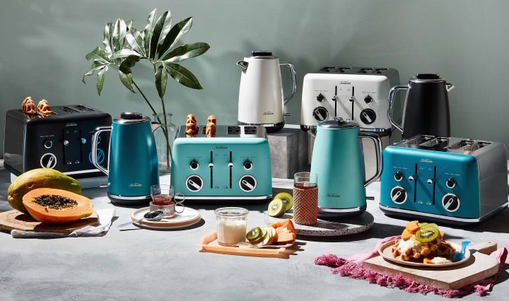 Stylish colour appliances available at Harvey Norman.