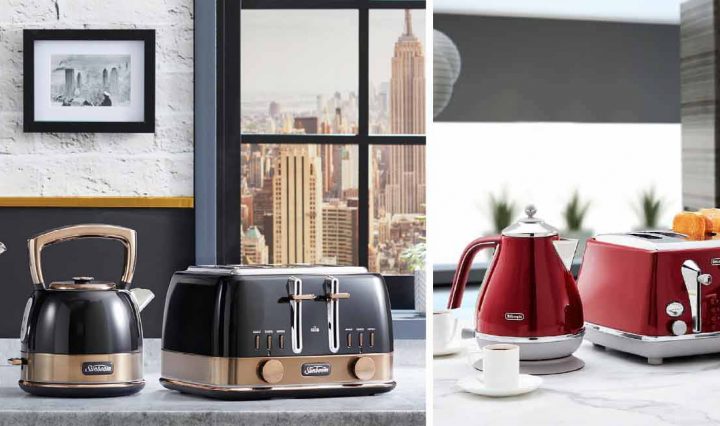 Coloured Toasters and Kettles available from Harvey Norman.
