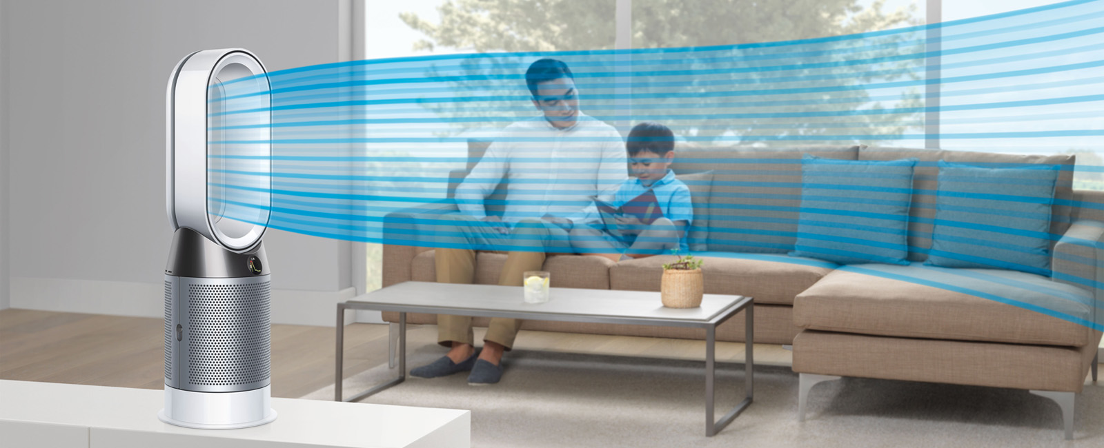 Dyson Pure Hot+Cool purifying fan heater.