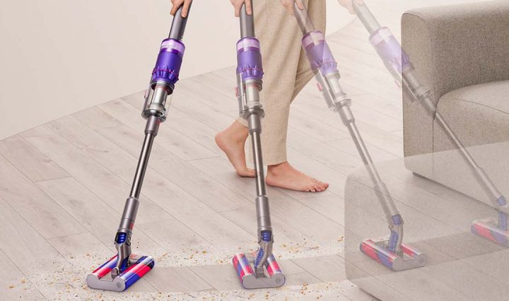 A graphic showing the Dyson Omni-glide in motion.