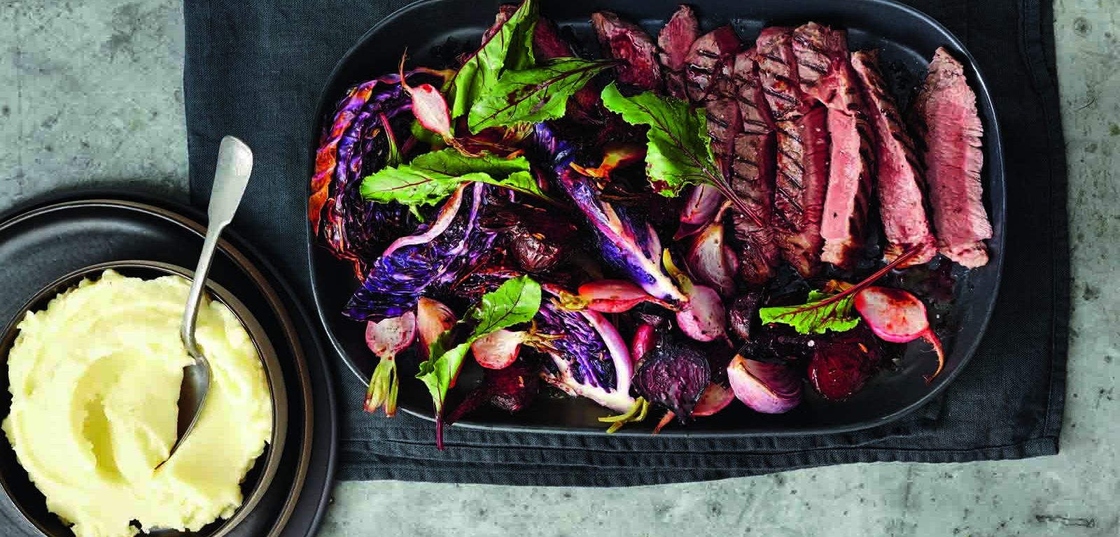 Easy Recipe for Chargrilled Steak with Balsamic Roasted Vegetables