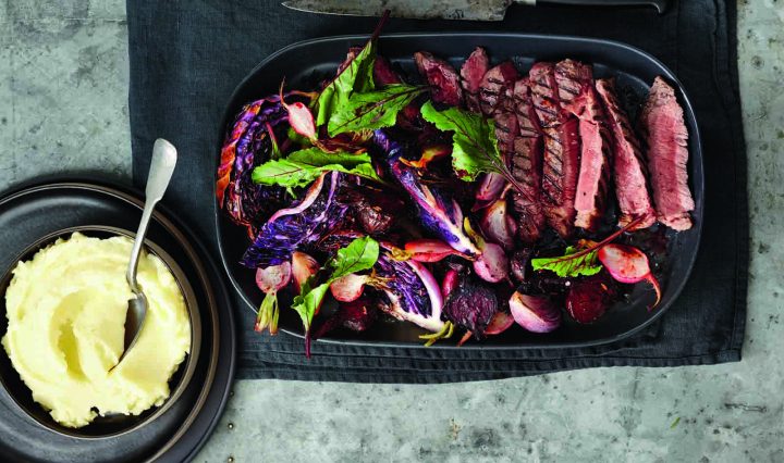 Easy Recipe for Chargrilled Steak with Balsamic Roasted Vegetables