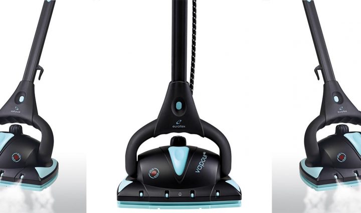 Three images of the Euroflex Vapour M4S hybrid steam cleaner