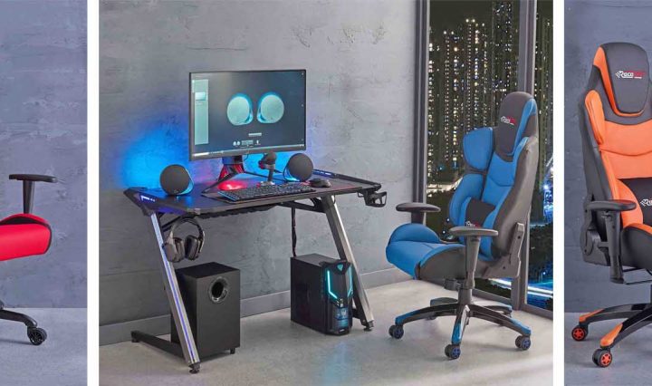 Gaming Desk and Gaming Chairs that are available at Harvey Norman.