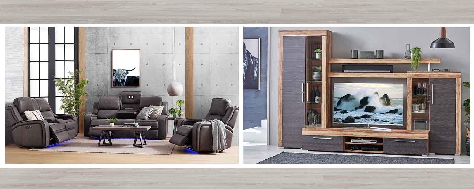 A Home Theatre Lounge and Home Entertainment Unit.