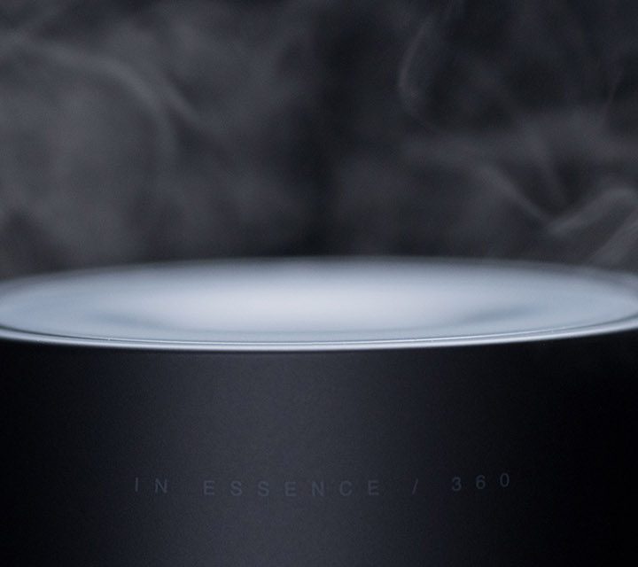 The In Essence 360 Diffuser with a dark background.