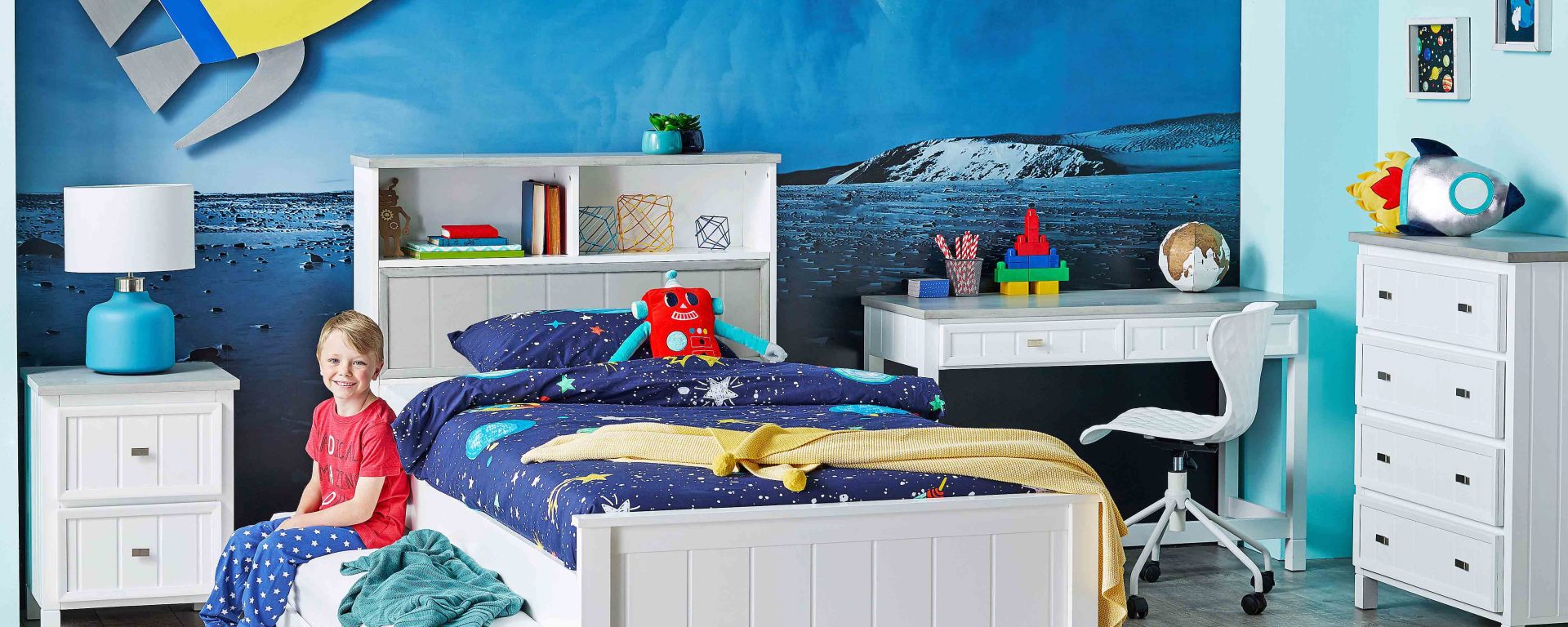 Luna Storage Bed Head for Kids