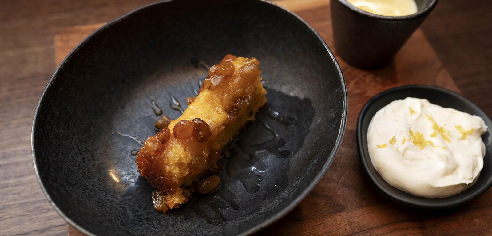 Sticky Toffee Pudding in a bowl.