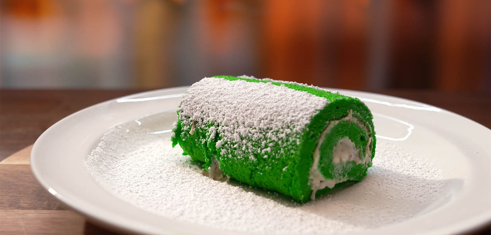 Pandan Swiss Roll, as featured on MasterChef Australia.