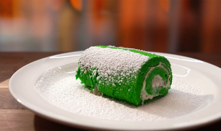 Pandan Swiss Roll, as featured on MasterChef Australia.