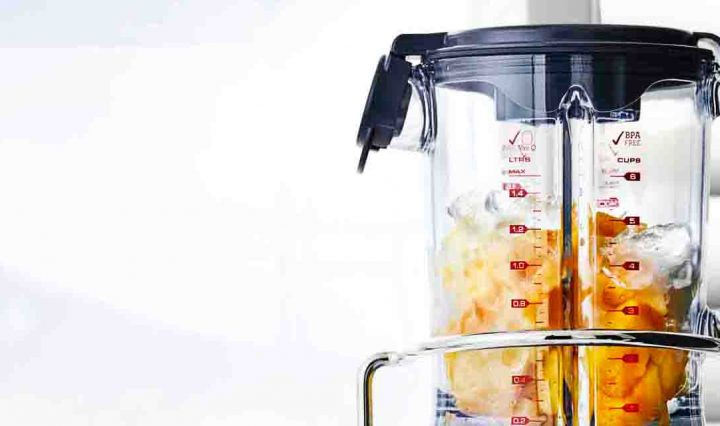 Passionfruit and Pineapple Crush being made in blender.