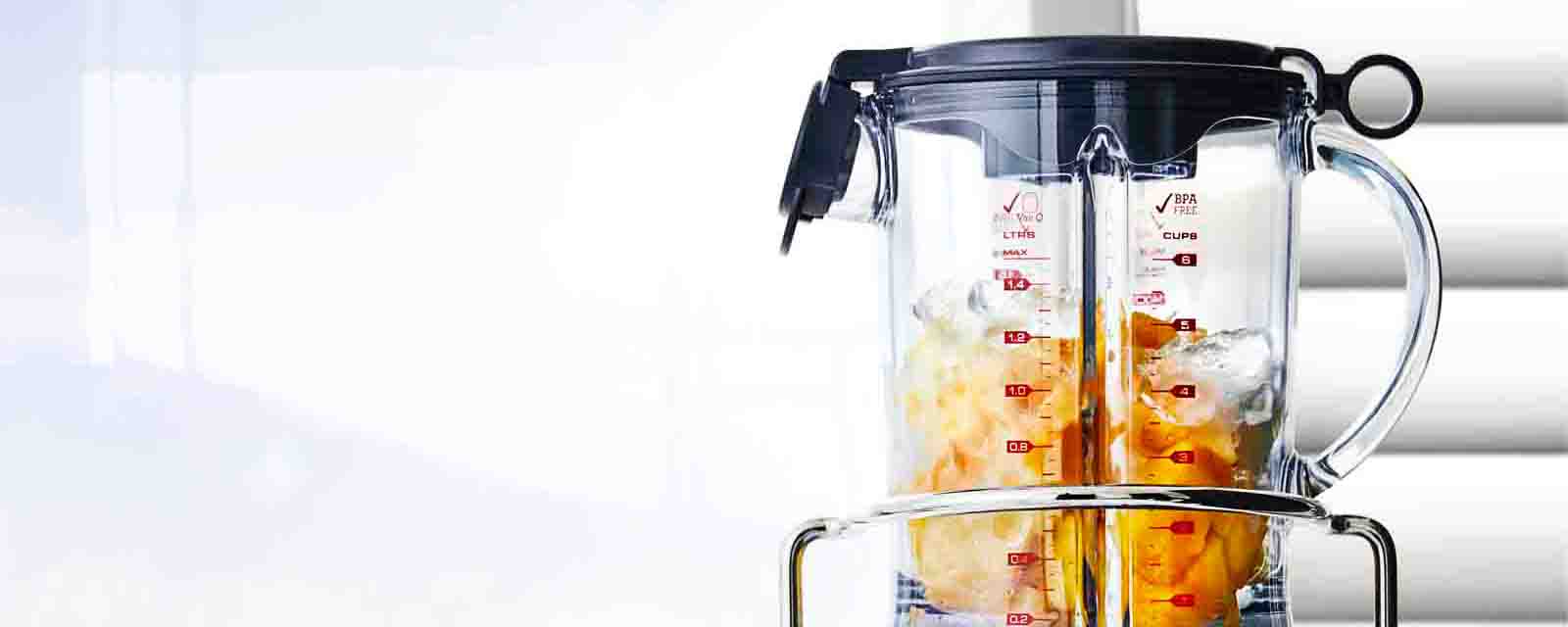 Passionfruit and Pineapple Crush being made in blender.