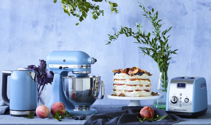 Peaches Panna Cotta Cream Meringue Stack Recipe