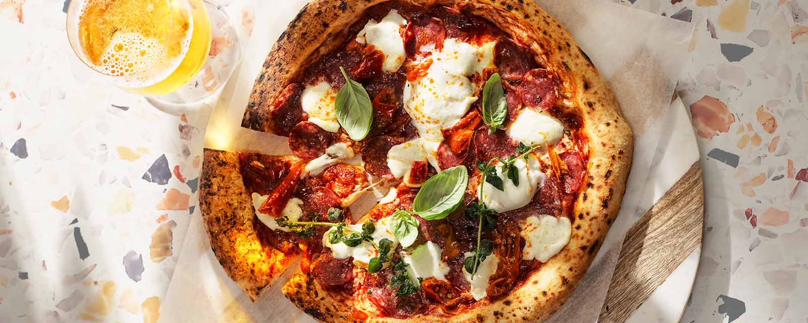 Classic Italian Pepperoni Pizza.