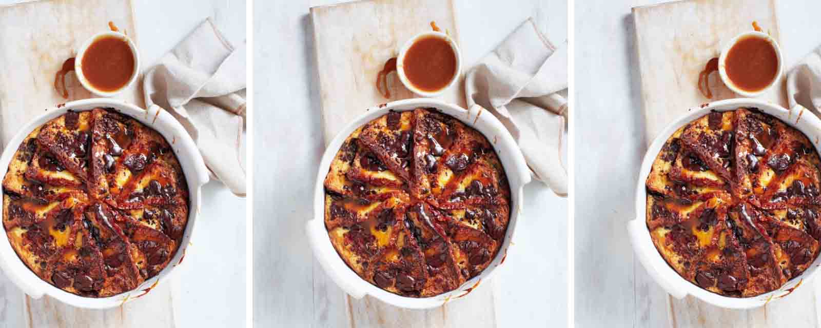 Collage of our Condensed Milk Bread Butter recipe.