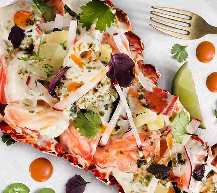 Our recipe for Grilled Lobster and Steamed Kipfler.