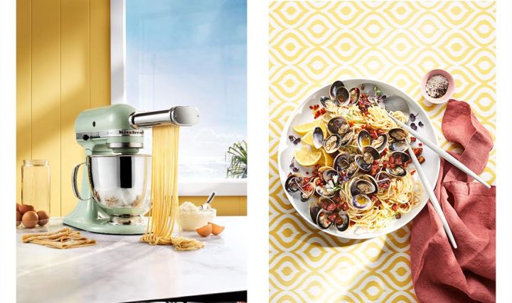 KitchenAid Artisan Stand Mixer and Spaghetti Alle Vongole.