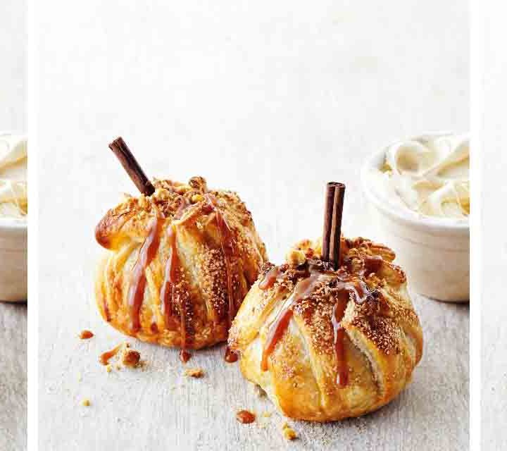 A collage of Inside Out Apple Crumbles.