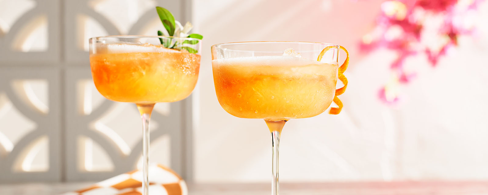 Two glasses of Italian Citrus Spritz.