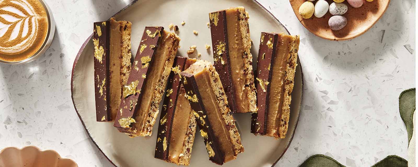 Close up photo of our Millionaires Shortbread recipe.