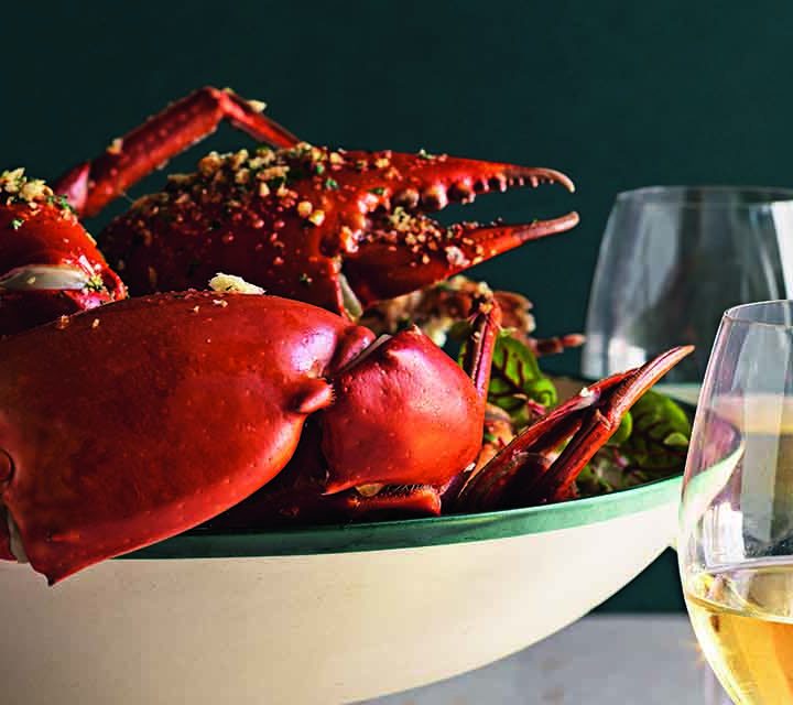 A close up of our Mud Crab dish.