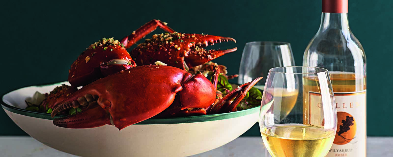 A close up of our Mud Crab dish.