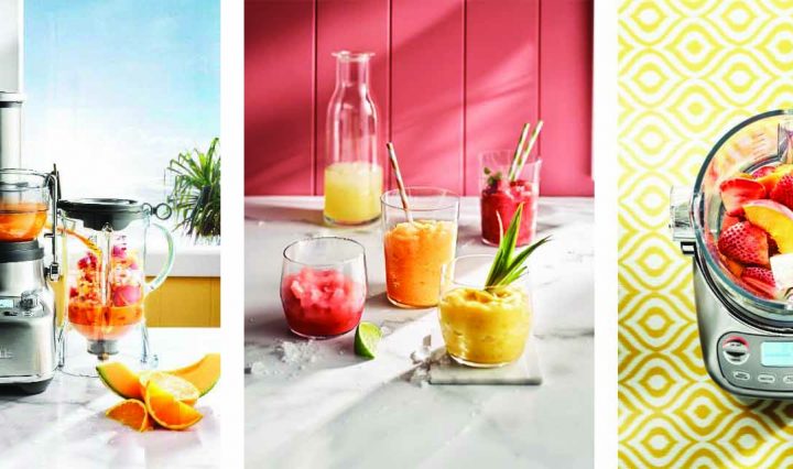 Recipe for Rockmelon and Lemon Frappe in the Breville 3X Bluicer Pro Blender.