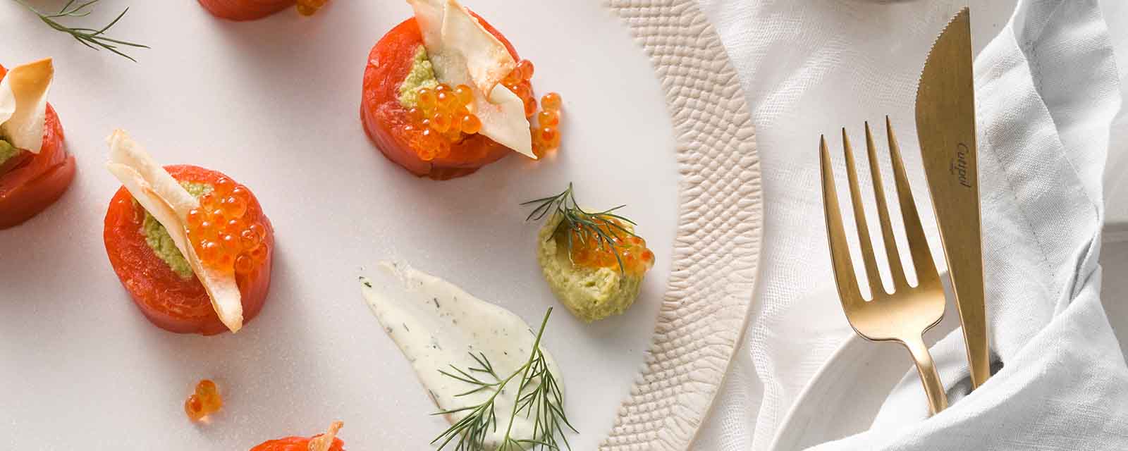 Our recipe for Salmon and Avocado Roulade.