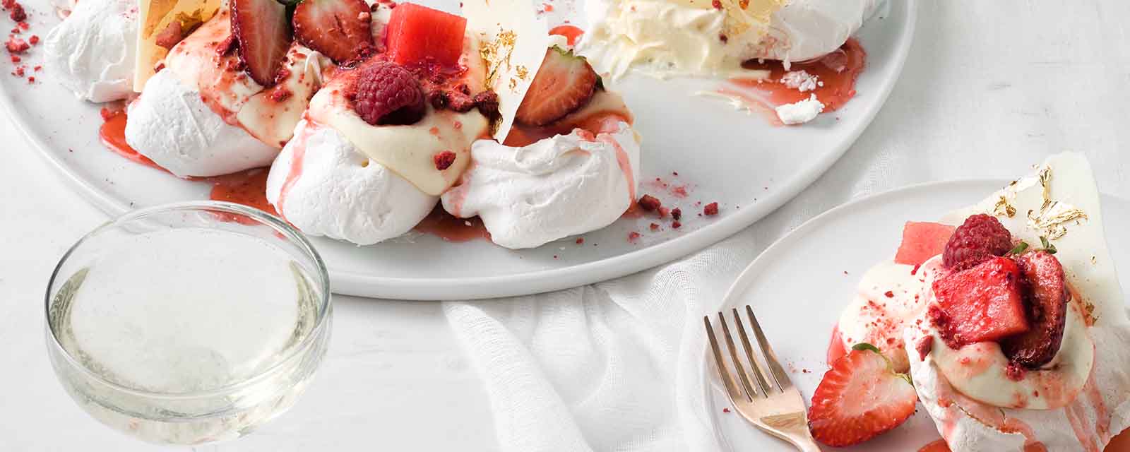 Our recipe for White Chocolate and Berry Pavlova Wreath.