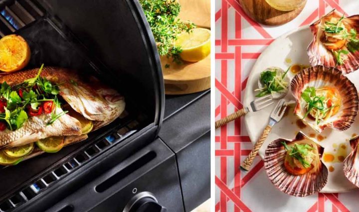 Recipes for Barbecued Seafood.