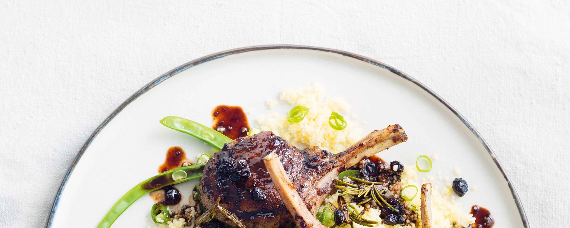 Red wine and quince lamb with couscous recipe