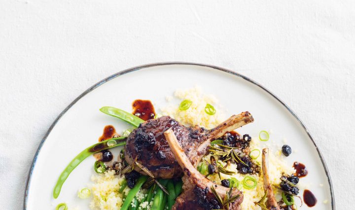 Red wine and quince lamb with couscous recipe