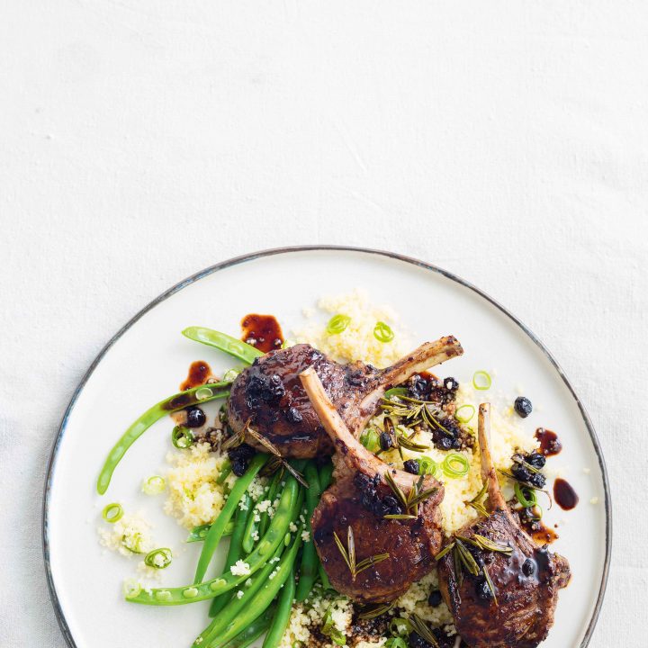 Red wine and quince lamb with couscous recipe