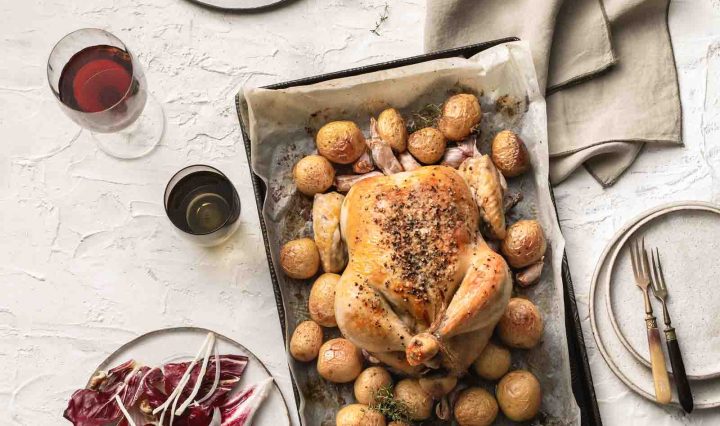 Roast Chicken with 40 Cloves of Garlic