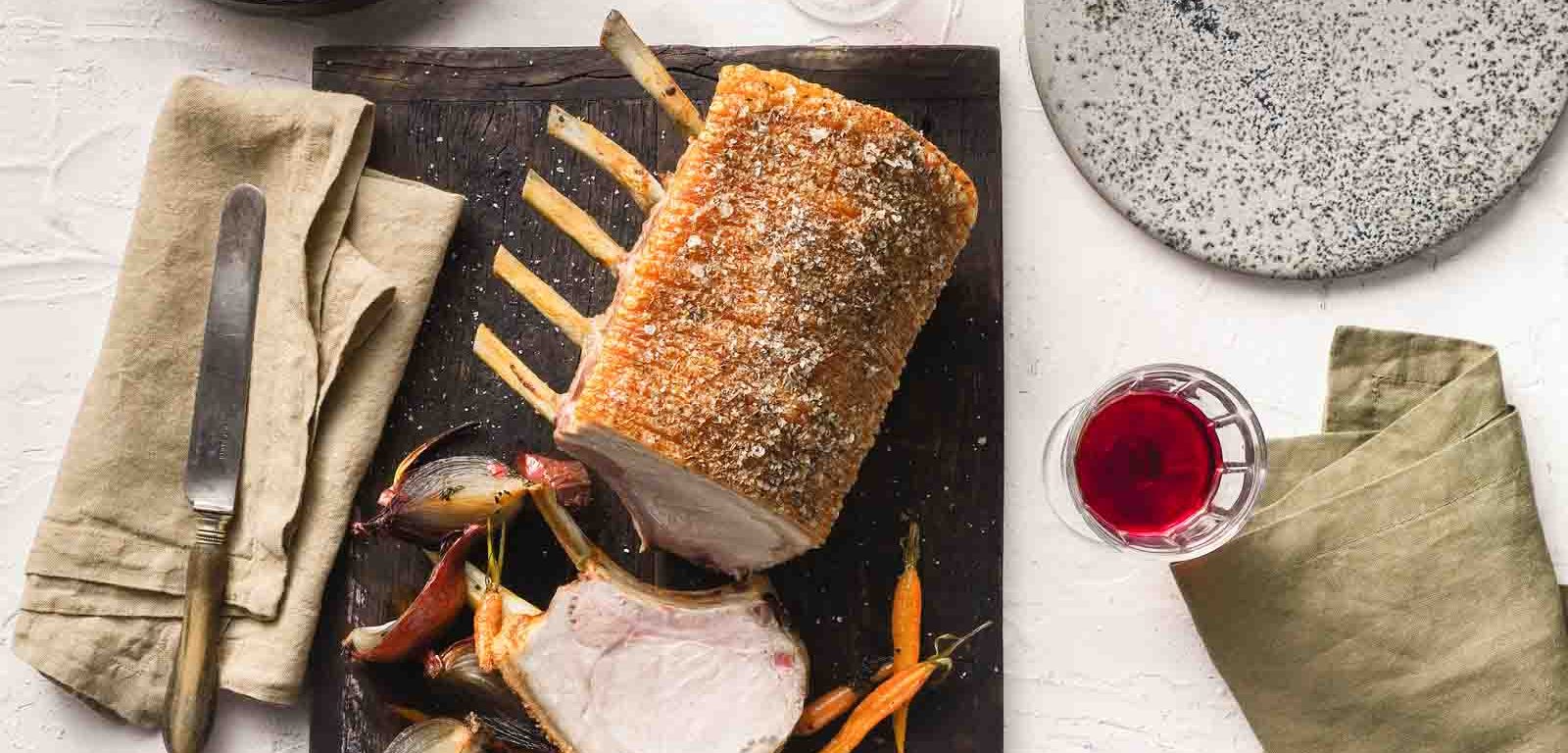 Roast Pork Rack with Apples