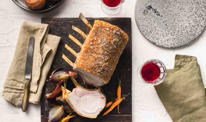 Roast Pork Rack with Apples