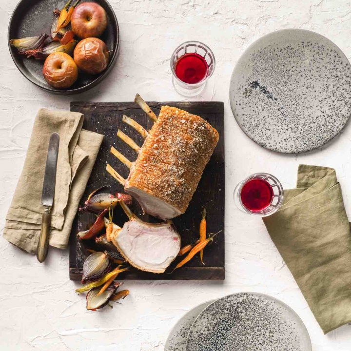 Roast Pork Rack with Apples