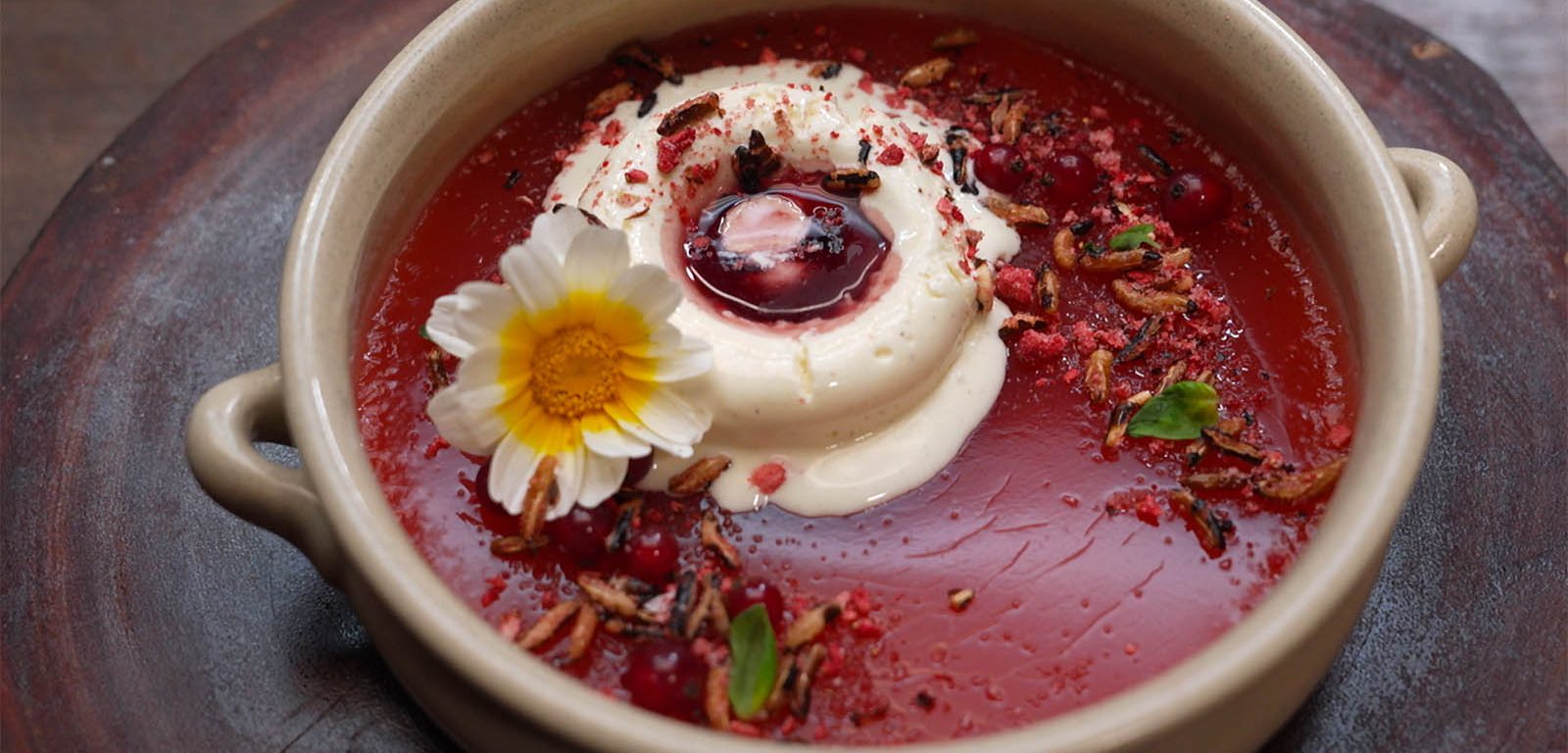 Rødgrød Med Fløde Jelly & Ice Cream, as featured on MasterChef Australia.