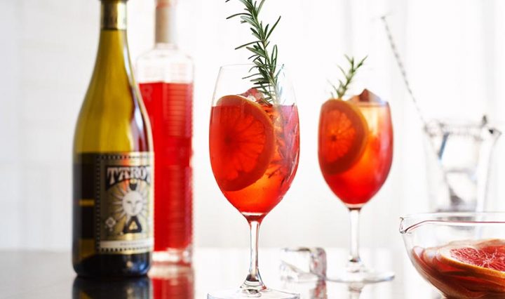 Sbagliato negroni mixed with mistelle and prosecco.