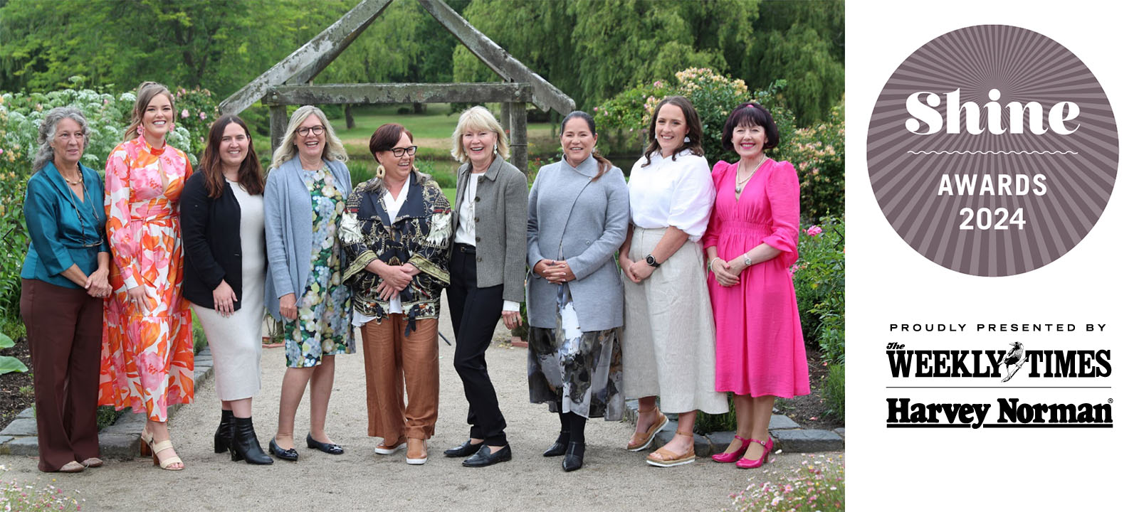 The Shine Awards 2024 Logo, alongside past Shine Awards winners.