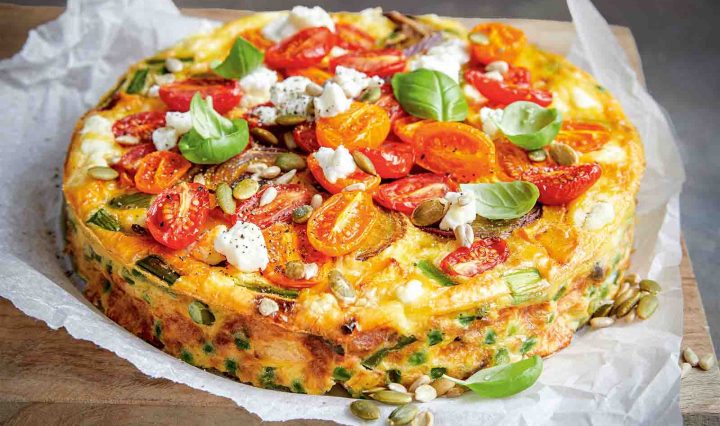 Tomato, Basil and Fetta Pie